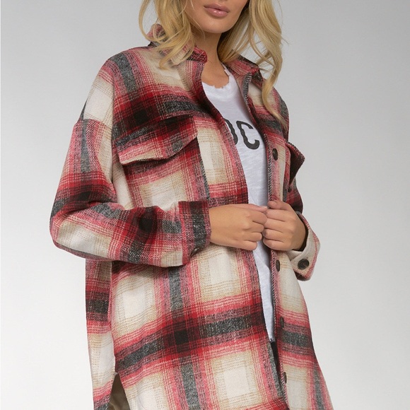 Elan Riley Red Plaid Jacket - Picture 2 of 8